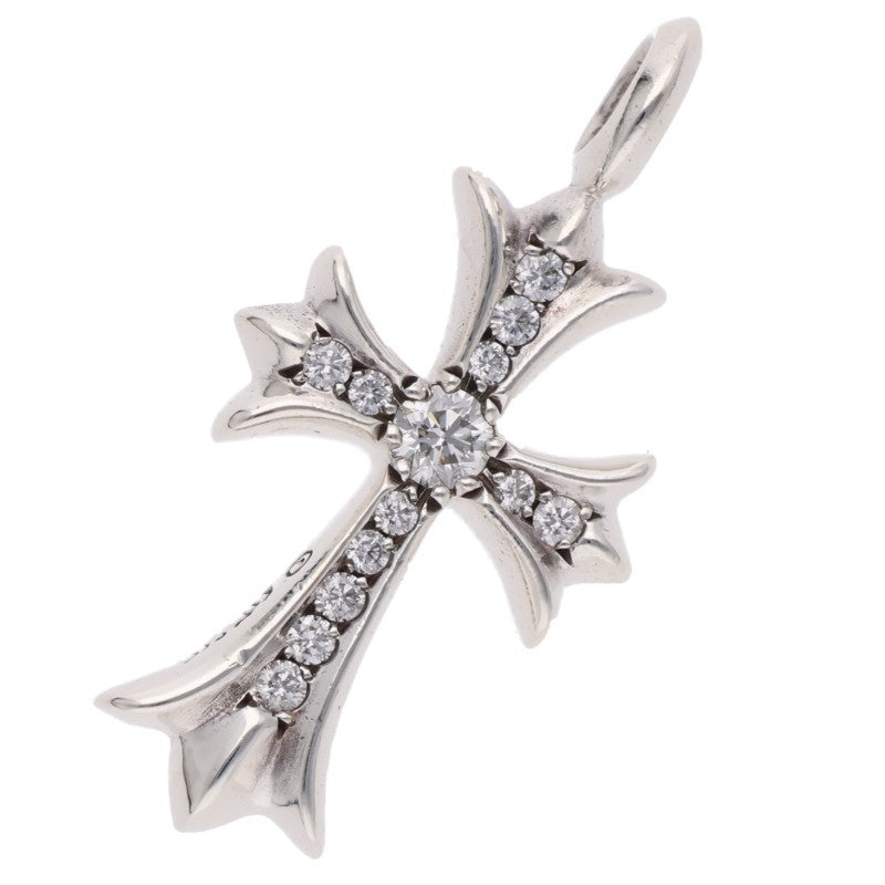 Chrome Hearts Tiny Fat Cross PAVE Diamond Pendant