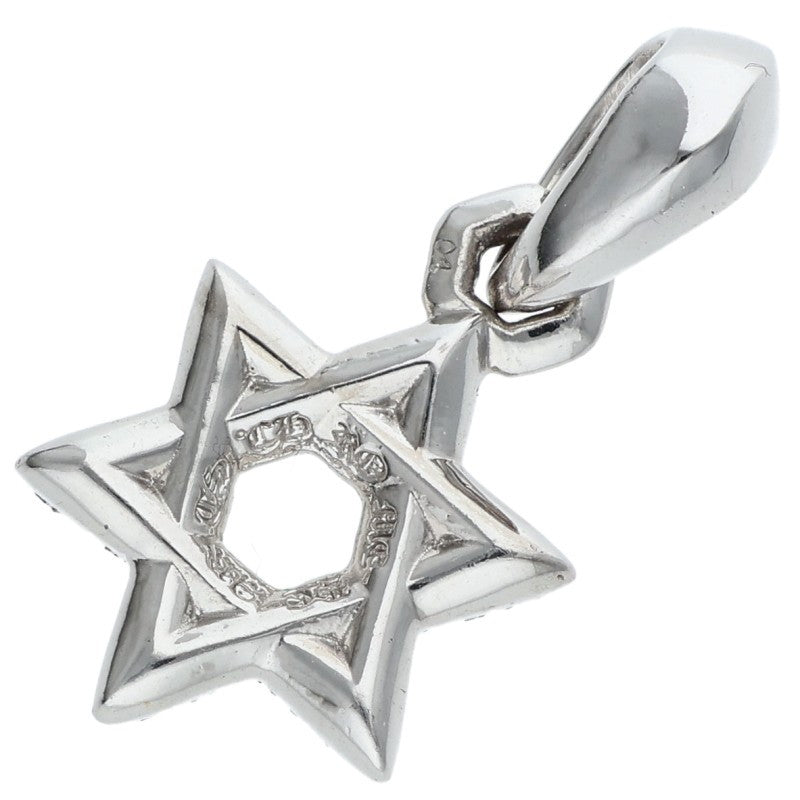 Chrome Hearts 18K Star of David Pave Pink Sapphire Charm