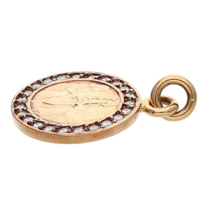 Chrome Hearts 22K Pave Diamond Angel Medal Charm