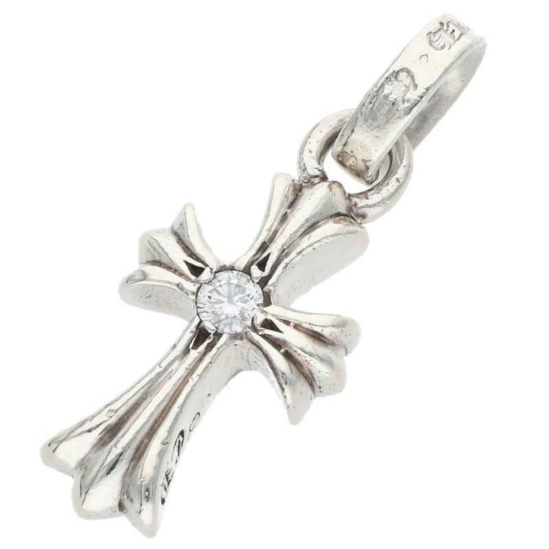 Chrome Hearts CRS BBYFAT DMND Silver Diamond Charm Necklace