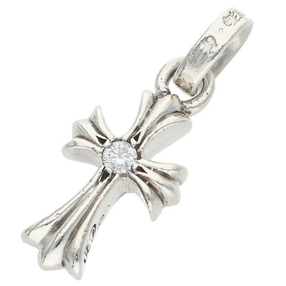Chrome Hearts CRS BBYFAT DMND Silver Diamond Charm Necklace