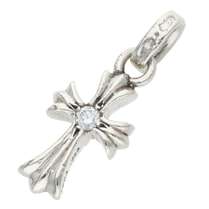 Chrome Hearts CRS BBYFAT DMND Silver Diamond Charm Necklace
