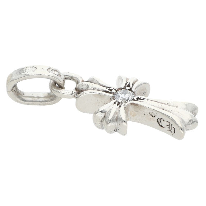 Chrome Hearts CRS BBYFAT DMND Silver Diamond Charm Necklace