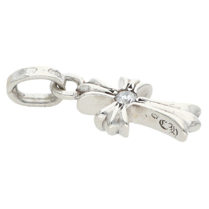 Chrome Hearts CRS BBYFAT DMND Silver Diamond Charm Necklace