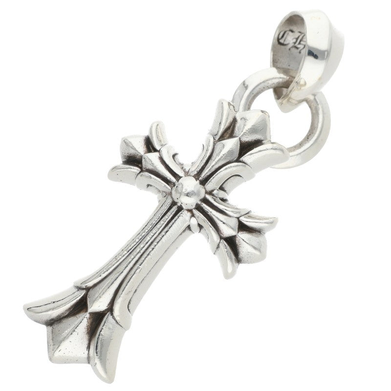 Chrome Hearts DBL CH CRS SML W Bale Silver Necklace