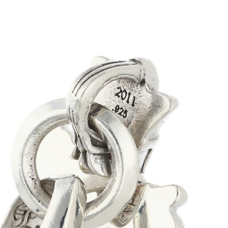 Chrome Hearts DBL CH CRS SML W Bale Silver Necklace