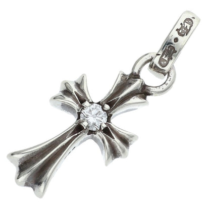 Chrome Hearts CRS BBYFAT DMND Silver Diamond Charm Necklace
