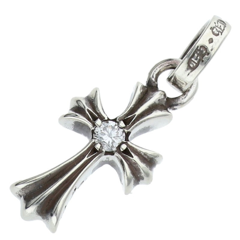 Chrome Hearts CRS BBYFAT DMND Silver Diamond Charm Necklace