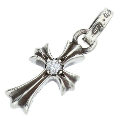 Chrome Hearts CRS BBYFAT DMND Silver Diamond Charm Necklace
