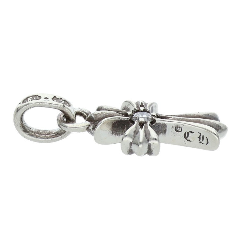 Chrome Hearts CRS BBYFAT DMND Silver Diamond Charm Necklace