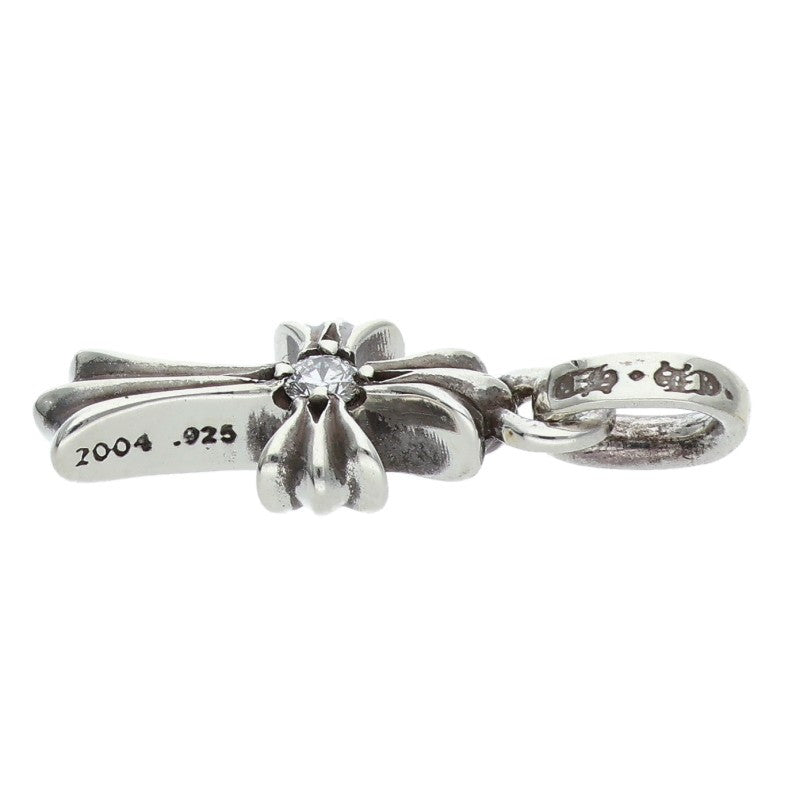 Chrome Hearts CRS BBYFAT DMND Silver Diamond Charm Necklace