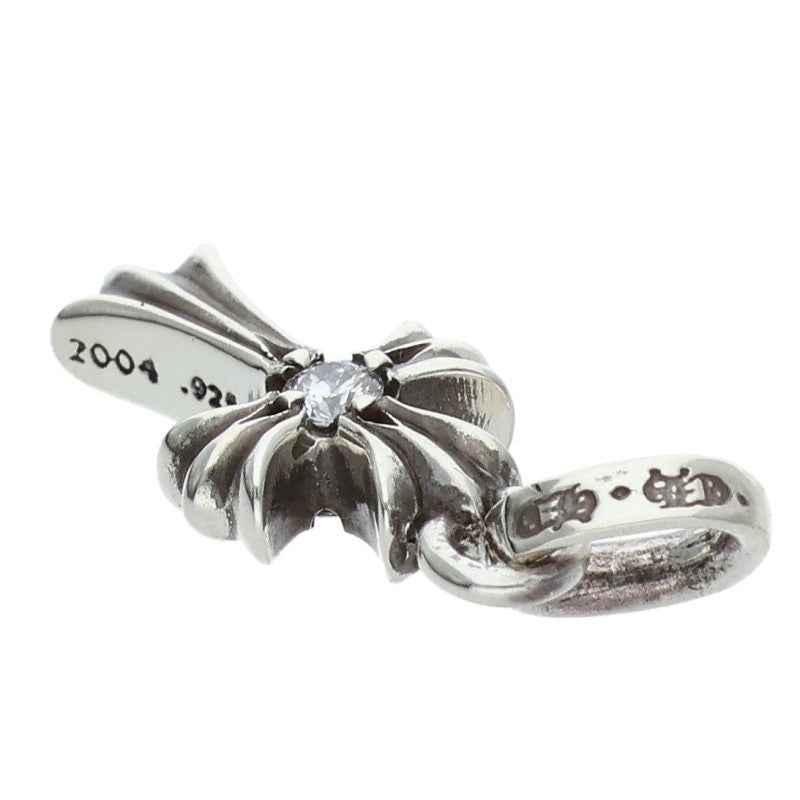 Chrome Hearts CRS BBYFAT DMND Silver Diamond Charm Necklace