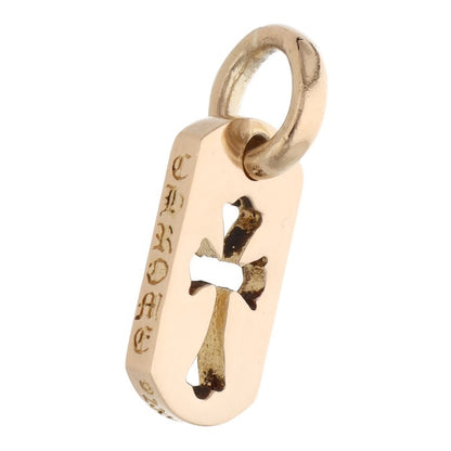 Chrome Hearts 22K Tiny Cutout Cross Dog Tag Charm