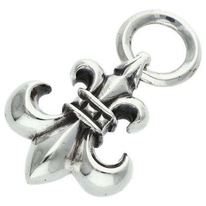 Chrome Hearts BS FLEUR Old Silver Leather Pendant