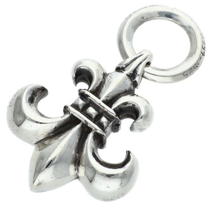 Chrome Hearts BS FLEUR Old Silver Leather Pendant