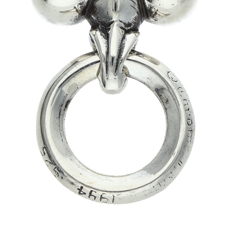 Chrome Hearts BS FLEUR Old Silver Leather Pendant