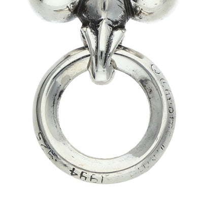 Chrome Hearts BS FLEUR Old Silver Leather Pendant