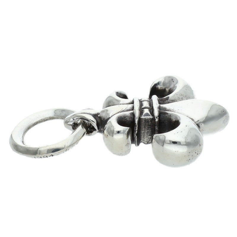 Chrome Hearts BS FLEUR Old Silver Leather Pendant