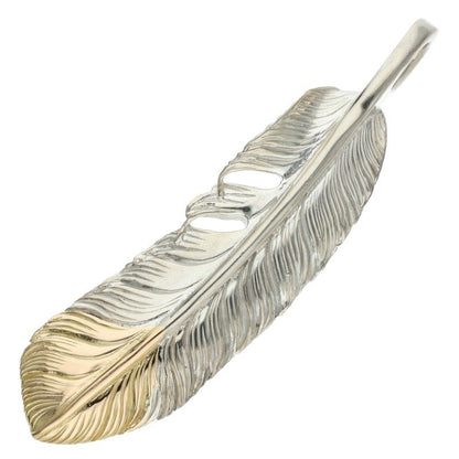 ARIZONA FREEDOM Gold Tip Feather Necklace Silver Size 70MM