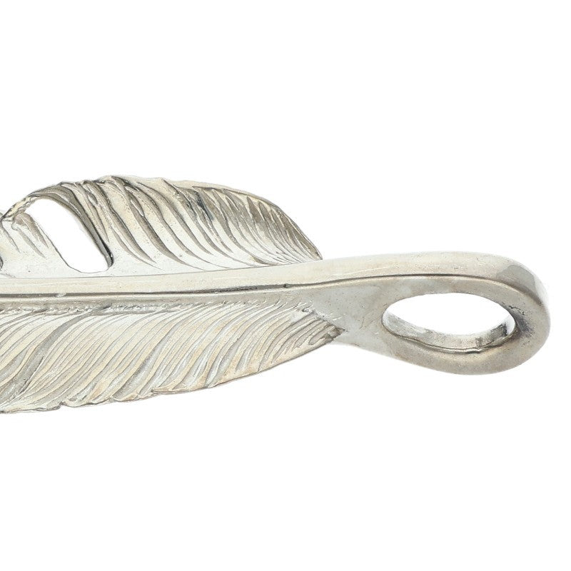ARIZONA FREEDOM Gold Tip Feather Necklace Silver Size 70MM