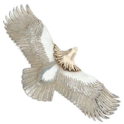 Catalonia K10 Gold Head Large Eagle Silver Combo Pendant