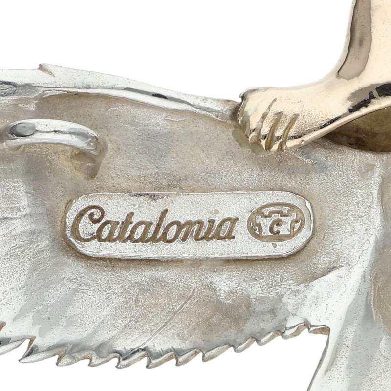 Catalonia K10 Gold Head Large Eagle Silver Combo Pendant