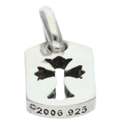 Chrome Hearts Tiny Cutout Cross Dog Tag Silver Charm