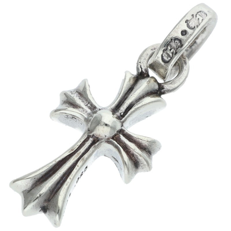 Chrome Hearts Baby Fat Cross PAVE Dia Silver Pendant