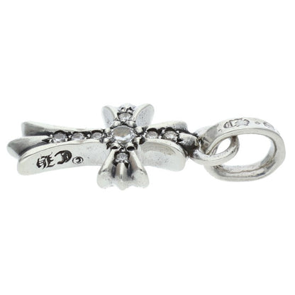 Chrome Hearts Baby Fat Cross PAVE Dia Silver Pendant