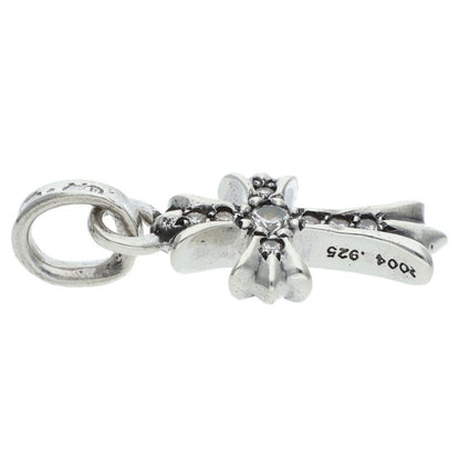 Chrome Hearts Baby Fat Cross PAVE Dia Silver Pendant