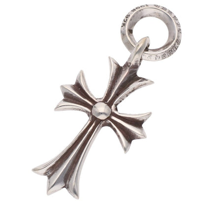 Chrome Hearts Tiny CH Cross Charm Silver Necklace Top