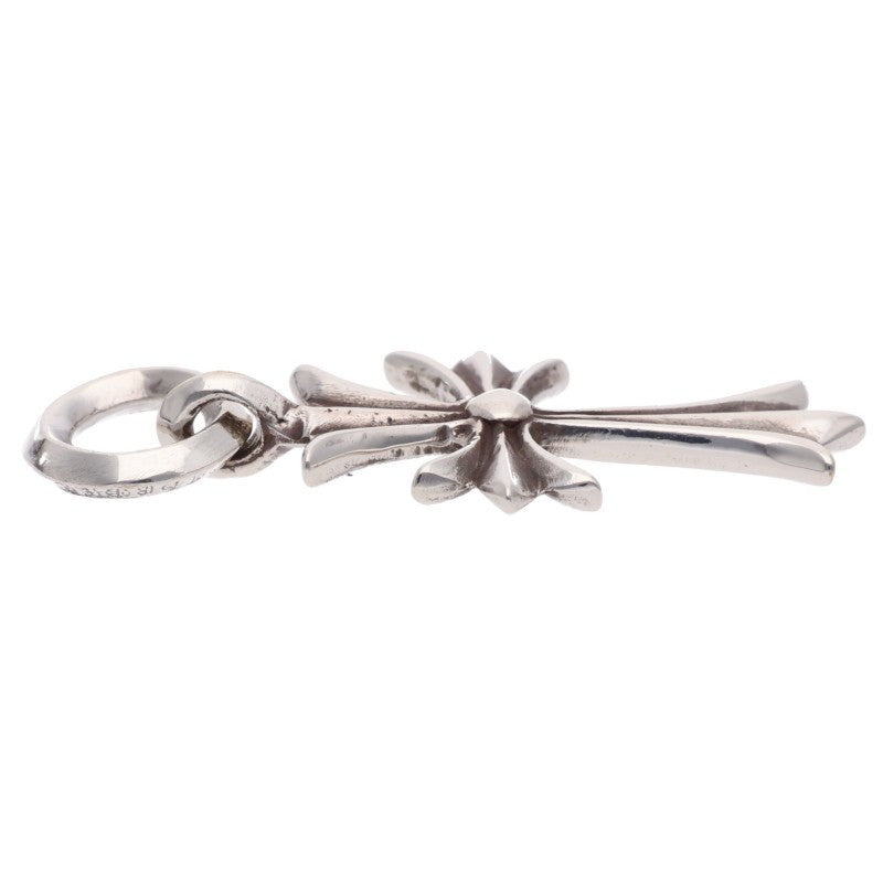 Chrome Hearts Tiny CH Cross Charm Silver Necklace Top