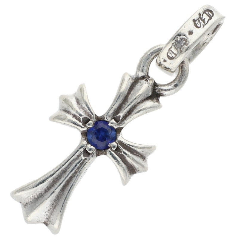 Chrome Hearts CRS BBYFAT SAP Silver Sapphire Charm Necklace