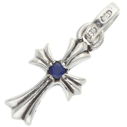 Chrome Hearts CRS BBYFAT SAP Silver Sapphire Charm Necklace