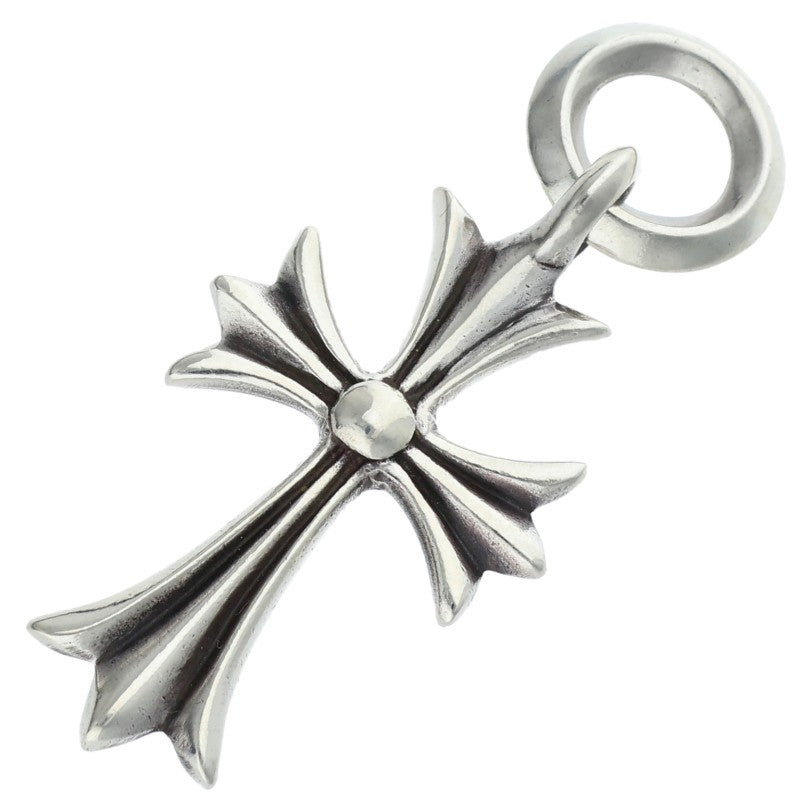 Chrome Hearts TINY CH CROSS Silver Charm Necklace