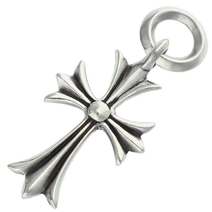 Chrome Hearts TINY CH CROSS Silver Charm Necklace