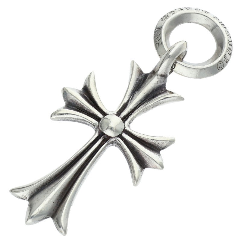 Chrome Hearts TINY CH CROSS Silver Charm Necklace