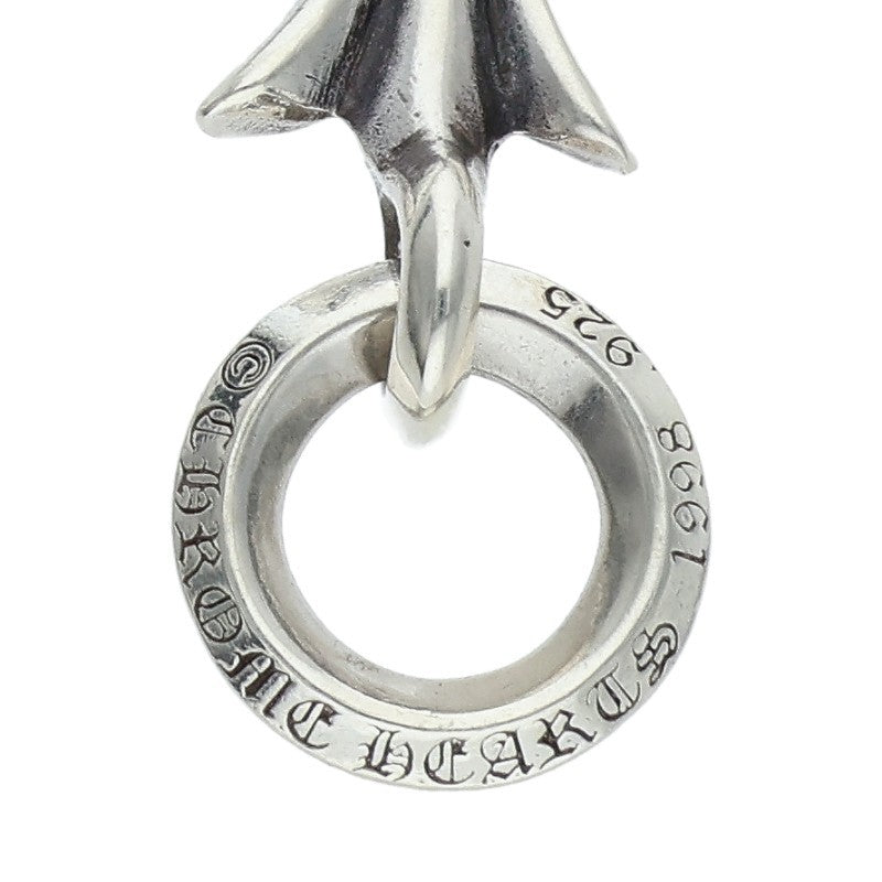 Chrome Hearts TINY CH CROSS Silver Charm Necklace