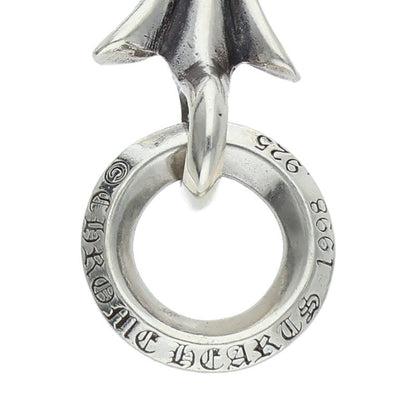 Chrome Hearts TINY CH CROSS Silver Charm Necklace