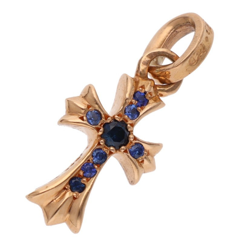 Chrome Hearts 22K YG Babyfat Pave Blue Sapphire Charm