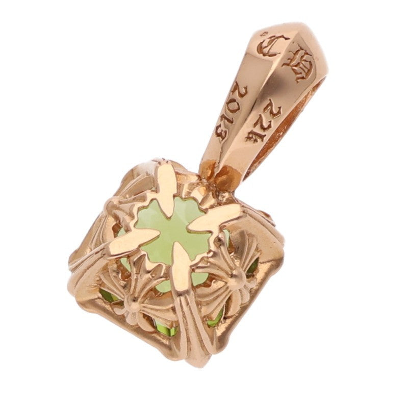 Chrome Hearts 22K Yellow Gold Cock & Tail Peridot Pendant