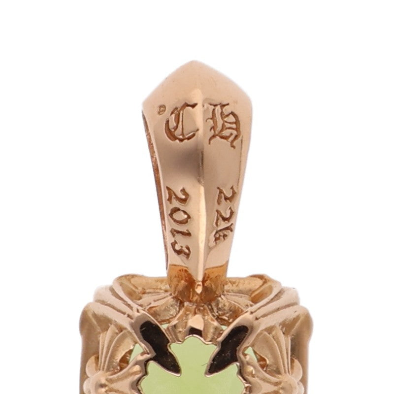 Chrome Hearts 22K Yellow Gold Cock & Tail Peridot Pendant