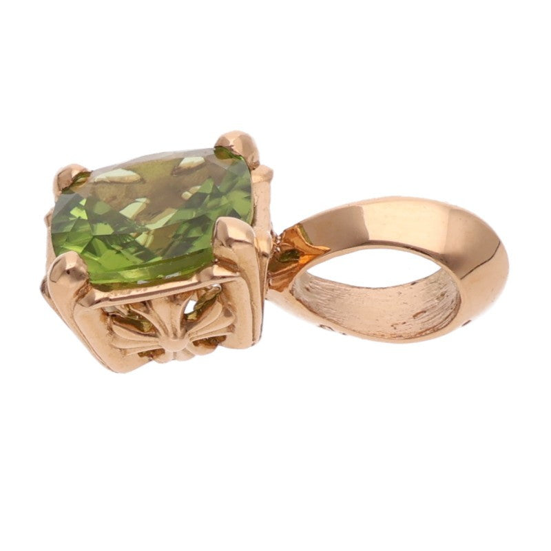 Chrome Hearts 22K Yellow Gold Cock & Tail Peridot Pendant