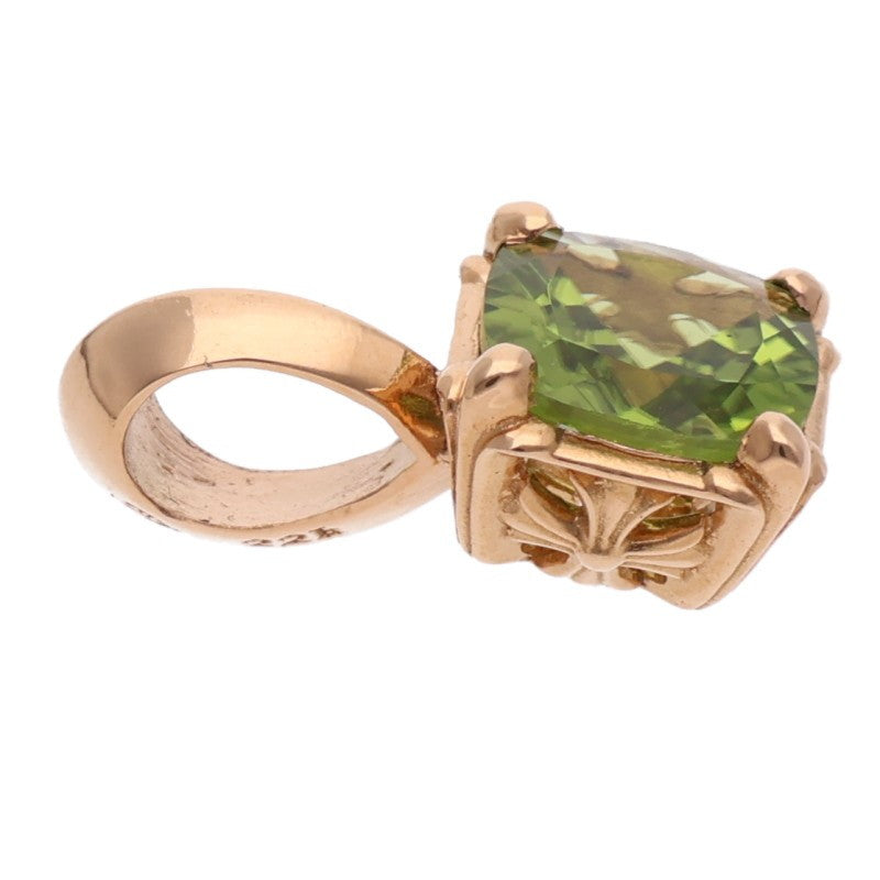 Chrome Hearts 22K Yellow Gold Cock & Tail Peridot Pendant