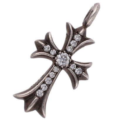 Chrome Hearts Tiny Fat Cross PAVE Diamond Pendant
