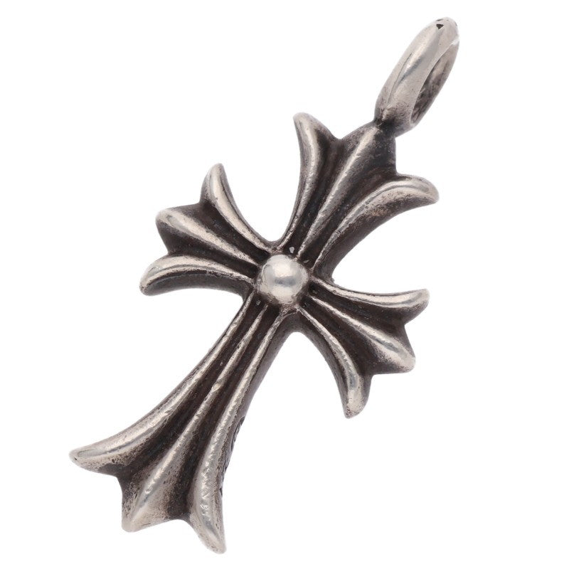 Chrome Hearts Tiny Fat Cross PAVE Diamond Pendant Silver