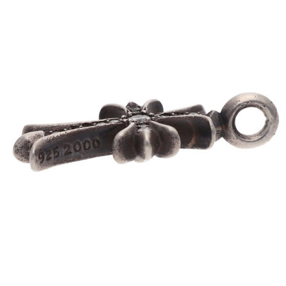 Chrome Hearts Tiny Fat Cross PAVE Diamond Pendant Silver