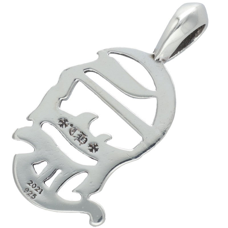 Chrome Hearts CH Vertical Logo Silver Charm Pendant