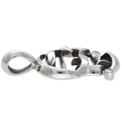 Chrome Hearts CH Vertical Logo Silver Charm Pendant