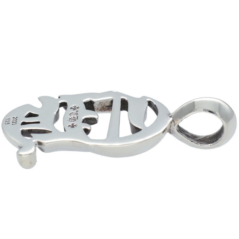 Chrome Hearts CH Vertical Logo Silver Charm Pendant